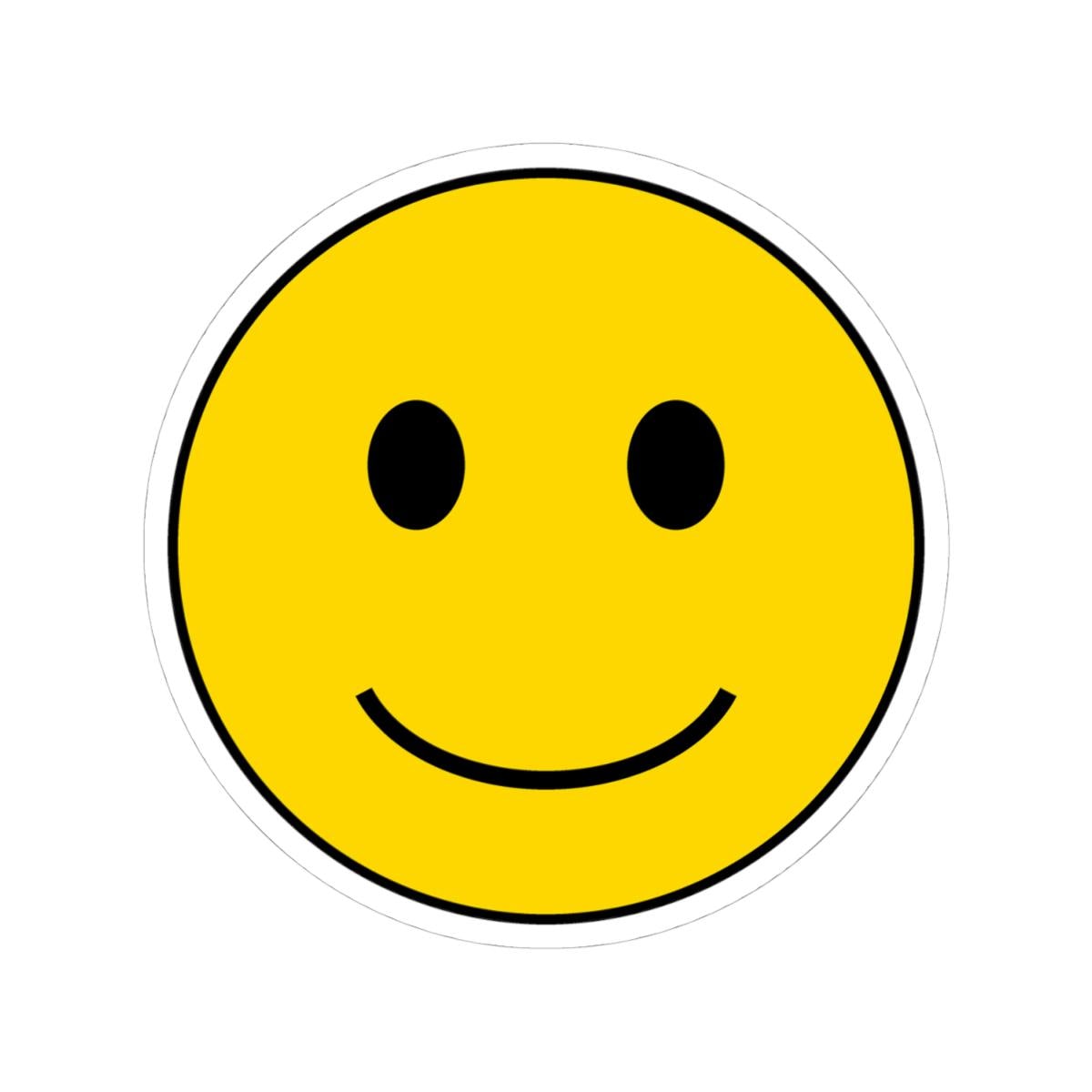 Smiley Face Kiss-Cut Stickers | Yellow Happy Emoji Sticker