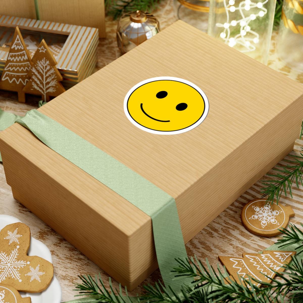 Smiley Face Kiss-Cut Stickers | Yellow Happy Emoji Sticker
