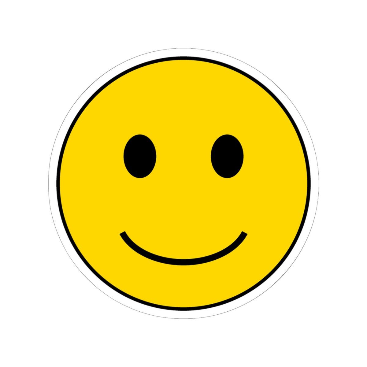 Smiley Face Kiss-Cut Stickers | Yellow Happy Emoji Sticker