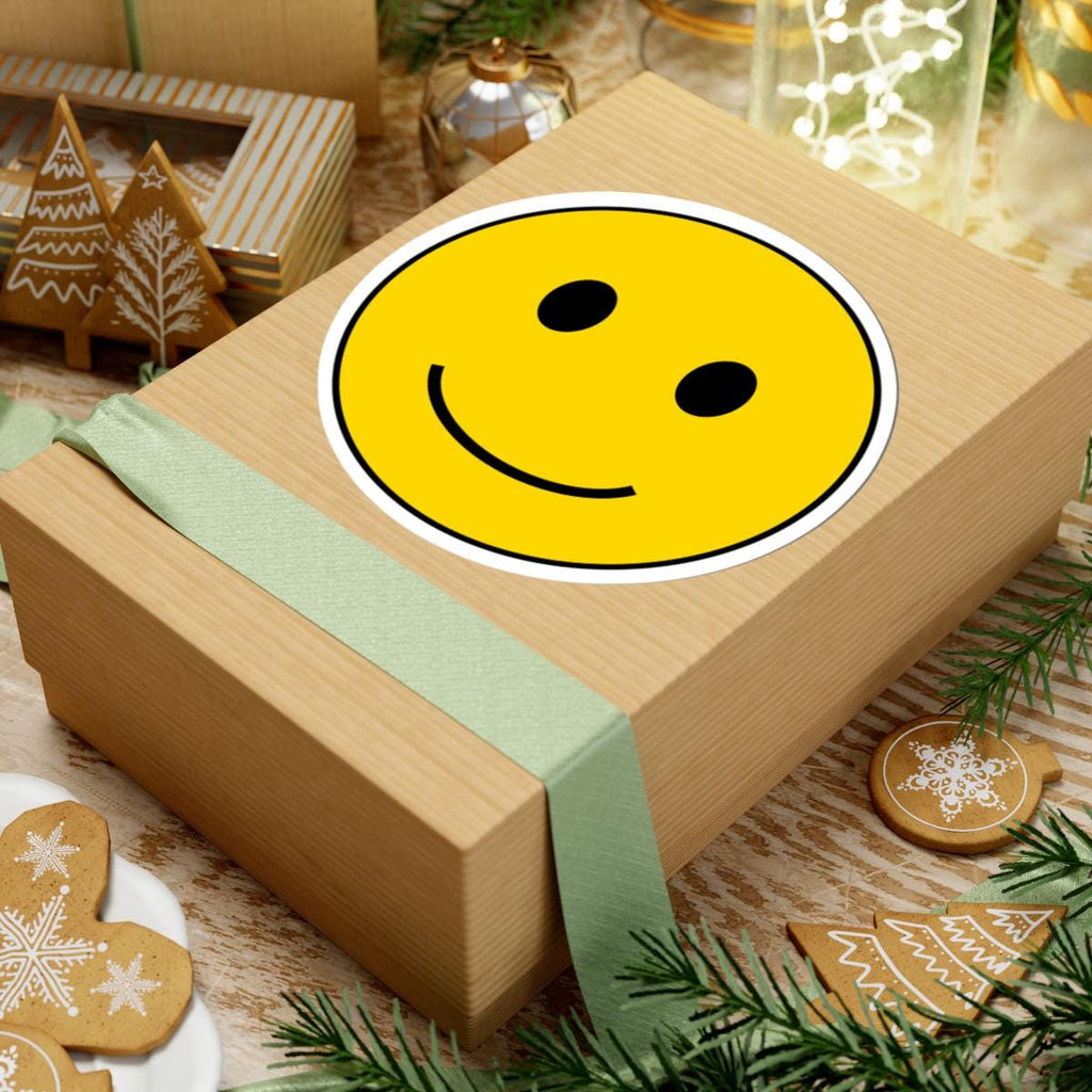 Smiley Face Kiss-Cut Stickers | Yellow Happy Emoji Sticker