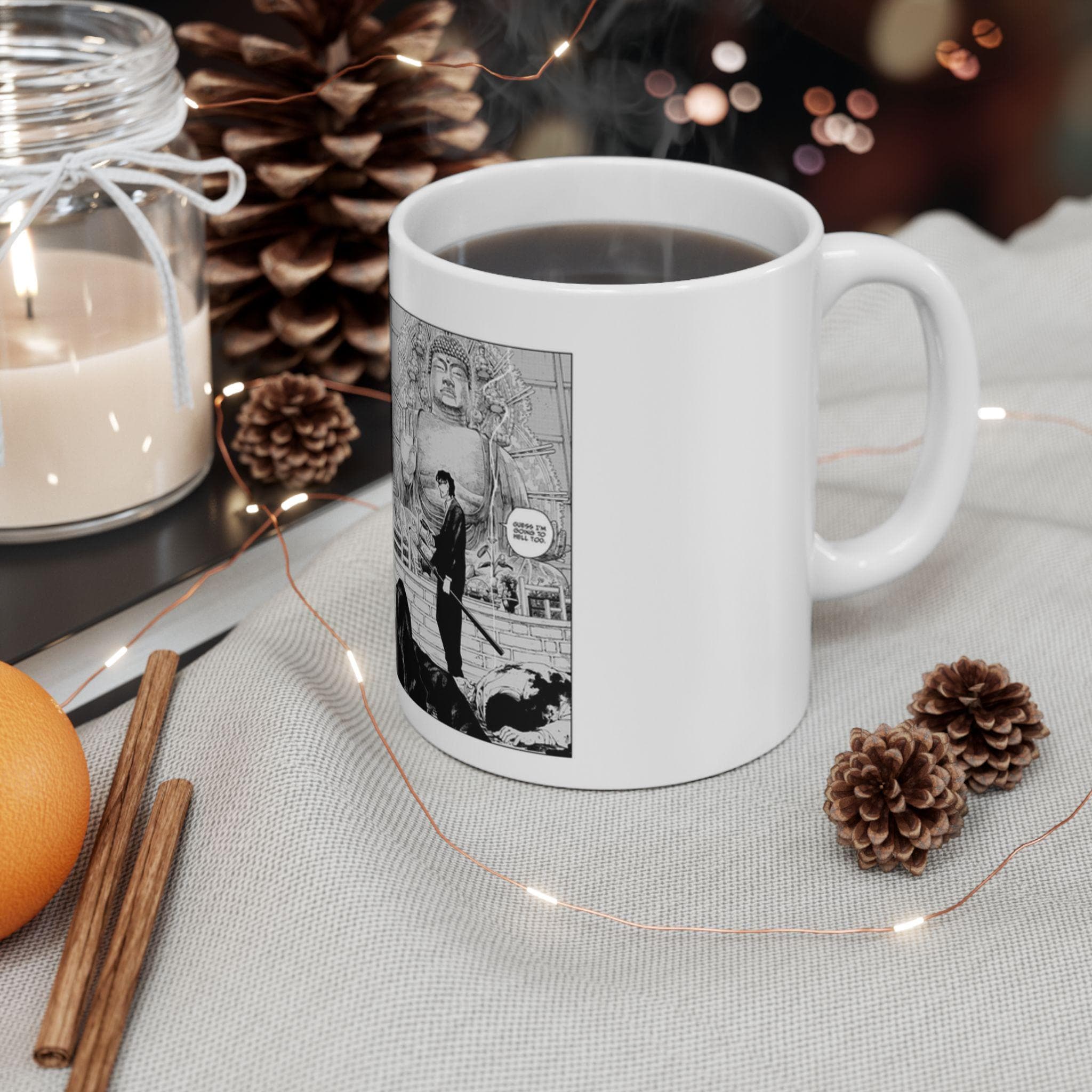 Saruma Kagurbachi Manga Panels Mug | Ceramic Coffee Cup