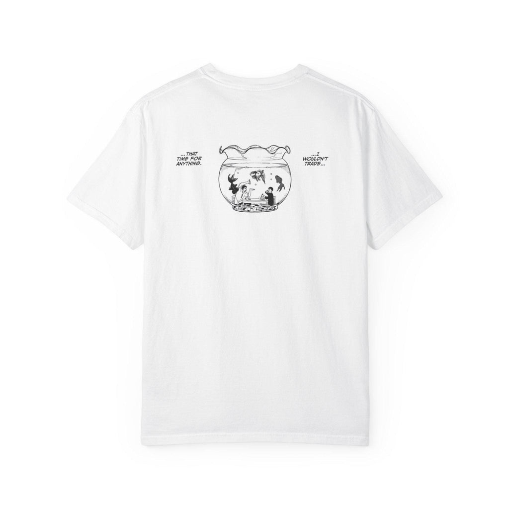 Koi Fish Illustration T-shirt | Black Ink Pond Art