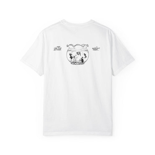 Koi Fish Illustration T-shirt | Black Ink Pond Art