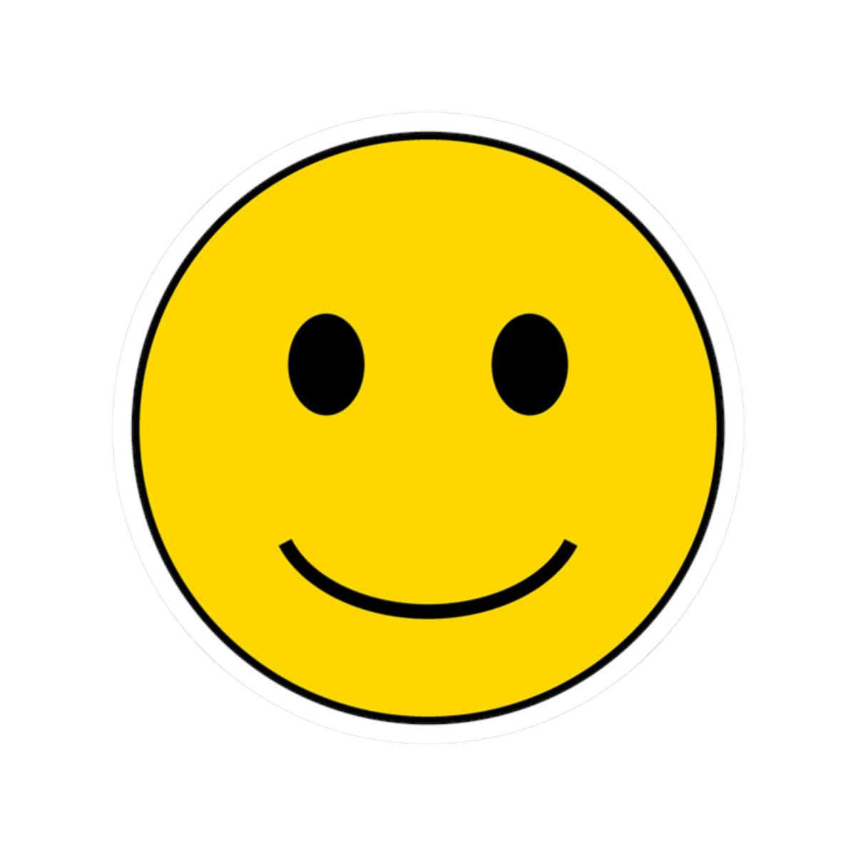 Smiley Face Kiss-Cut Stickers | Yellow Happy Emoji Sticker