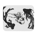 Black Ink Koi Fish Mouse Pad | Rectangle